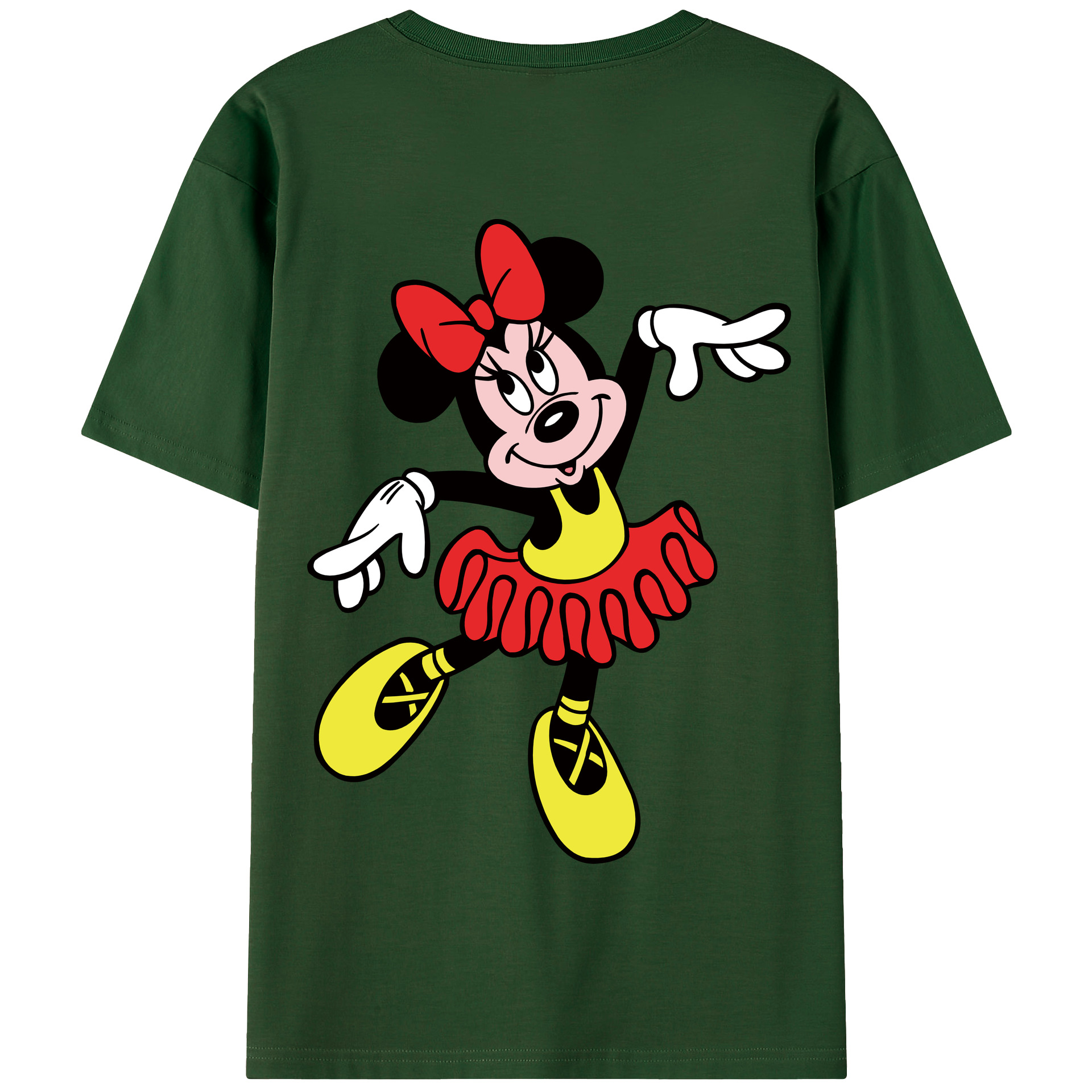 （画像用） ミッキーマウス Mickey Mouse 綿100％半袖Tシャツ（背面プリント）